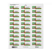 Holstein Vakantie Kerstmis Koe Cartoon Etiket (Full Sheet)