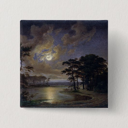 Holstein Zee - Moonlight, 1847 Vierkante Button 5,1 Cm (Voorkant)