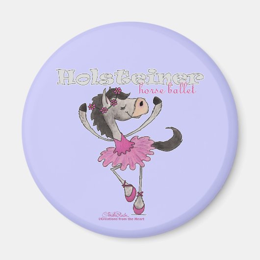 Holsteiner Horse Ballet Magneet (Voorkant)