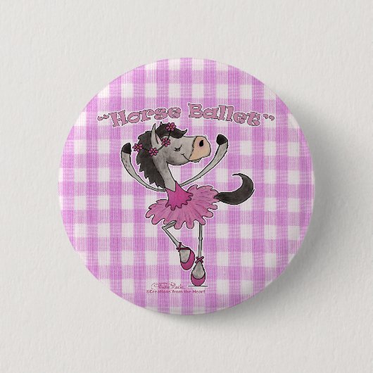 Holsteiner Horse Ballet Ronde Button 5,7 Cm (Voorkant)
