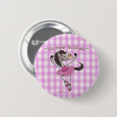 Holsteiner Horse Ballet Ronde Button 5,7 Cm (Voorkant /achterkant)