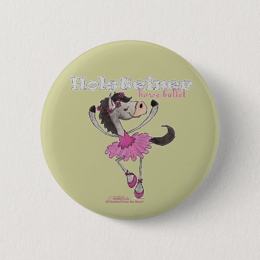 Holsteiner Horse Ballet Ronde Button 5,7 Cm (Voorkant)