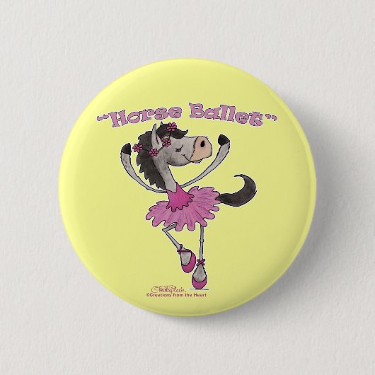 Holsteiner Horse Ballet Ronde Button 5,7 Cm (Voorkant)