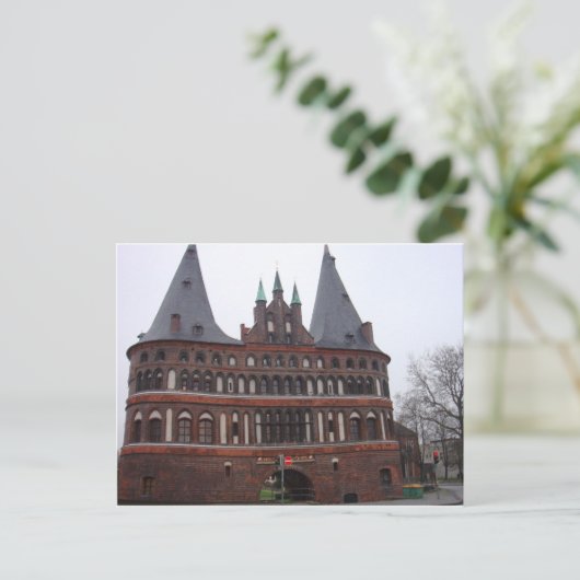 Holsten Gate - Lubeck Duitsland Briefkaart (Staand voorkant)
