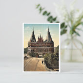 Holstengate, Lubeck, Duitsland klassiek Photochrom Briefkaart (Staand voorkant)