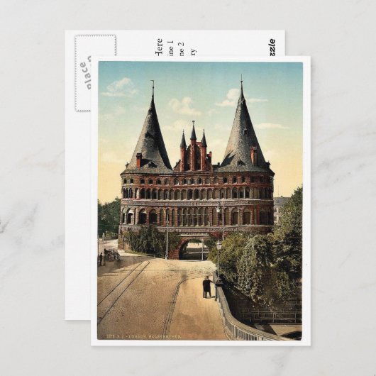 Holstengate, Lubeck, Duitsland klassiek Photochrom Briefkaart (Voorkant / Achterkant)