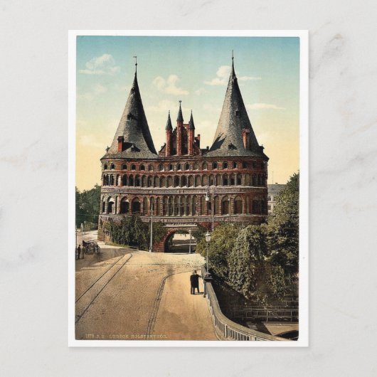 Holstengate, Lubeck, Duitsland klassiek Photochrom Briefkaart (Voorkant)