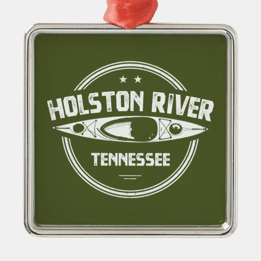 Holston River Tennessee Kayaking Metalen Ornament (Voorkant)