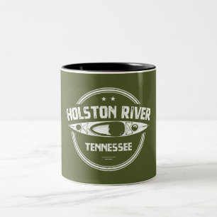 Holston-rivier Tennessee kanoën Tweekleurige Koffiemok