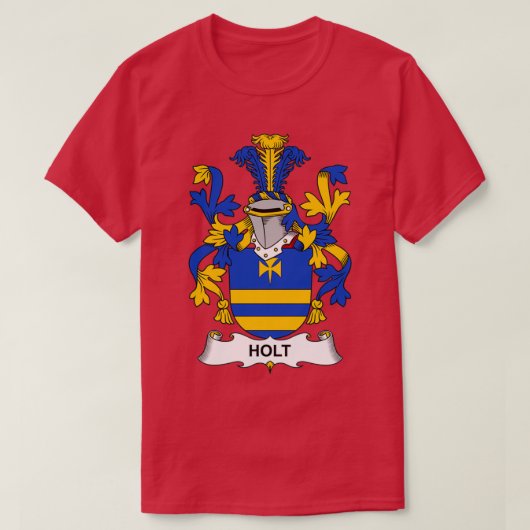 Holt Coat of Arms Family Crest 2 T-shirt (Design voorkant)
