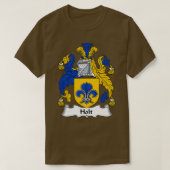 Holt Coat of Arms Family Crest T-shirt (Design voorkant)