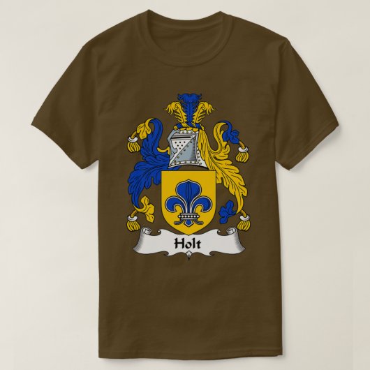 Holt Coat of Arms Family Crest T-shirt (Design voorkant)