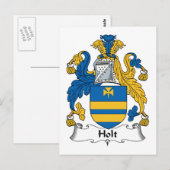 Holt Family Crest Briefkaart (Voorkant / Achterkant)