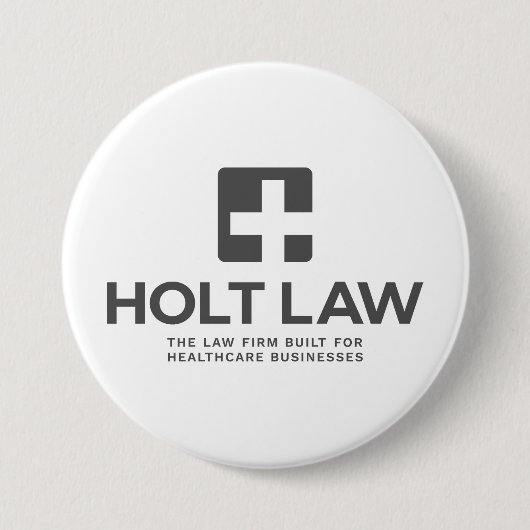 Holt Law Grey Circle Button Pin (Voorkant)