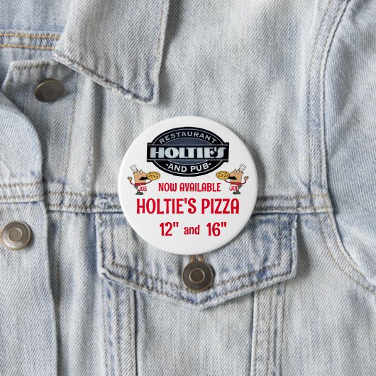 HOLTIES PIZZA RONDE BUTTON 7,6 CM (In situ)