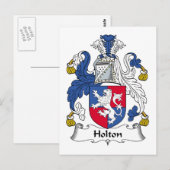 Holton Family Crest Briefkaart (Voorkant / Achterkant)