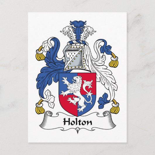 Holton Family Crest Briefkaart (Voorkant)