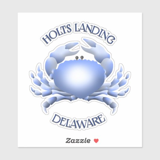 Holts Landing Blue Crab Sticker (Vel)