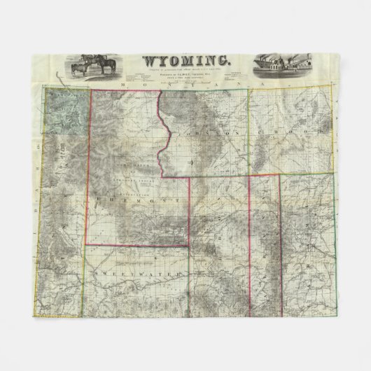Holt's nieuwe kaart, Wyoming Fleece Deken (Voorkant (Horizontaal))