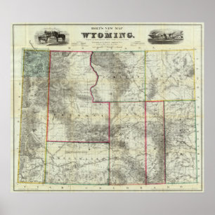 Holt's nieuwe kaart, Wyoming Poster
