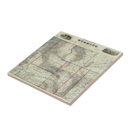 Holt's nieuwe kaart, Wyoming Tegeltje (Zijkant)