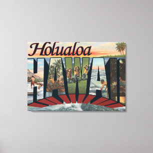 Holualoa, Hawaii - Grote letterscènes Canvas Afdruk
