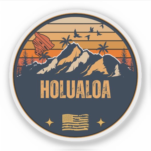 Holualoa, Hawaii Sticker (Voorkant)