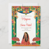 Holud uitnodiging als Mayoun uitnodigingen & Pithi (Voorkant)