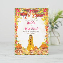 Holud uitnodigingen & Haldi uitnodigingen