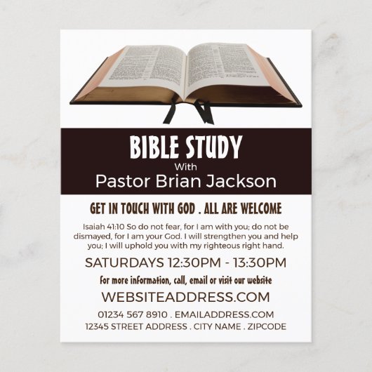 Holy Bible, Christian Bible Class Advert Flyer (Voorkant)