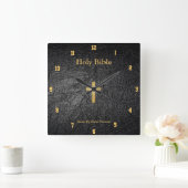 Holy Bible Wall Clock Vierkante Klok (Huis)