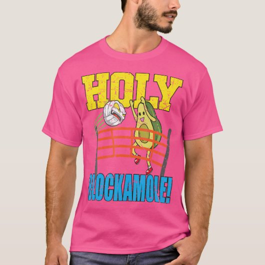 Holy Blockamole Funny Cute Volleyball Block Avocad T-shirt (Voorkant)