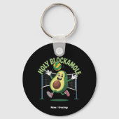 Holy Blockamole Schattige Grappig Volleybal Avocad Sleutelhanger (Voorkant)