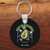 Holy Blockamole Schattige Grappig Volleybal Avocad Sleutelhanger (Voorkant)
