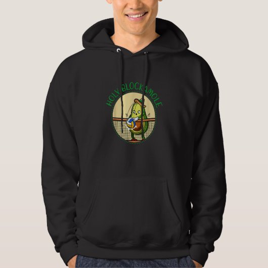 Holy Blockamole Volleyball Avocado Player Block Tr Hoodie (Voorkant)