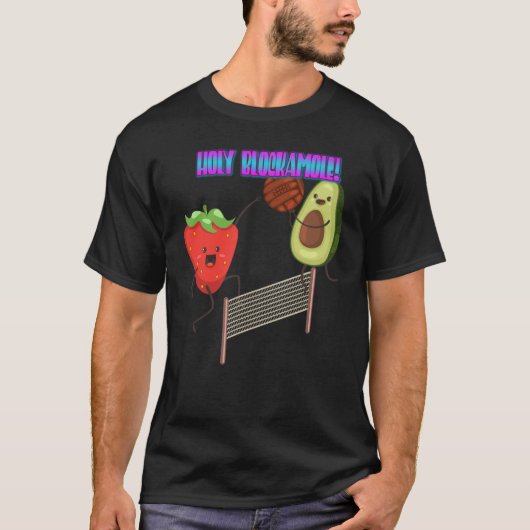 Holy Blockamole Volleyball Humor Fun T-shirt (Voorkant)