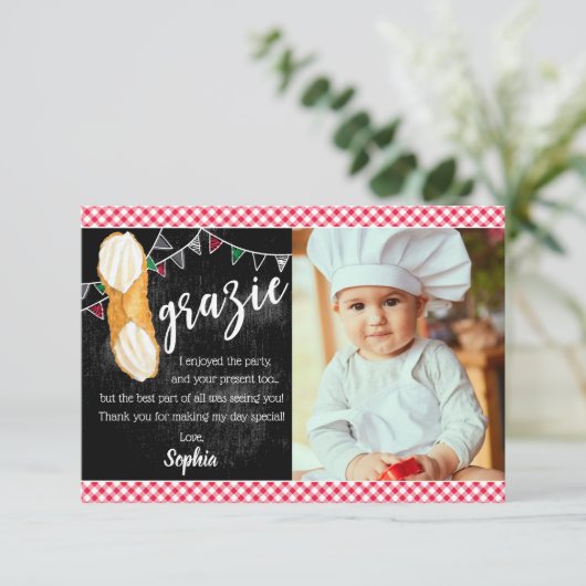 Holy Cannoli | Dank u nota met foto Bedankkaart (Staand voorkant)