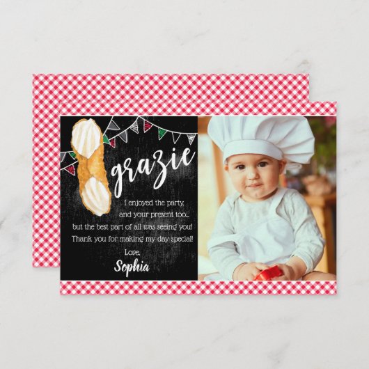 Holy Cannoli | Dank u nota met foto Bedankkaart (Voorkant / Achterkant)