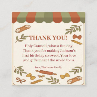 Holy Cannoli! First Birthday  Informatiekaartje
