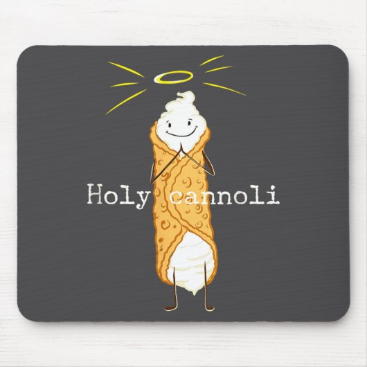 Holy Cannoli Funny Quote Italian American Gift Sic Muismat (Voorkant)