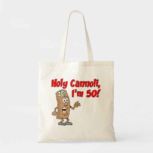 Holy Cannoli Ik ben 50 Funny 50th Birthday Canvas  Tote Bag (Voorkant)
