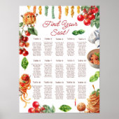 Holy Cannoli little meatball 1st birthday Seating Poster (Voorkant)