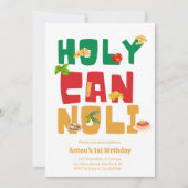 Holy Cannoli Pizza Italian Birthday Kaart (Voorkant)