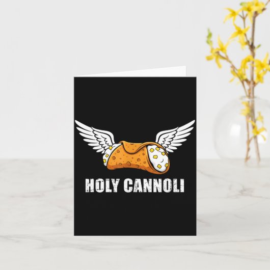 Holy Cannoli Tri-blend Funny Quote  Kaart (Gele Bloem)