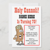Holy Cannoli wordt 70-party uitnodiging (Voorkant)