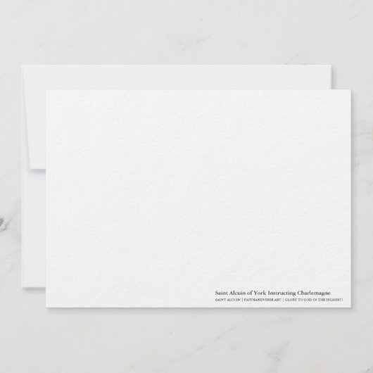 Holy Card | Saint Alcuin with Charlemagne Kaart (Achterkant)