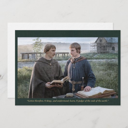 Holy Card | Saint Alcuin with Charlemagne Kaart (Voorkant / Achterkant)