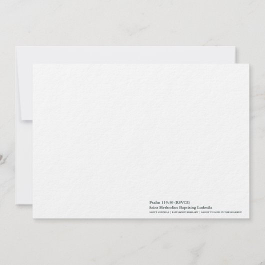 Holy Card | Saint Methodius with Ludmila Kaart (Achterkant)