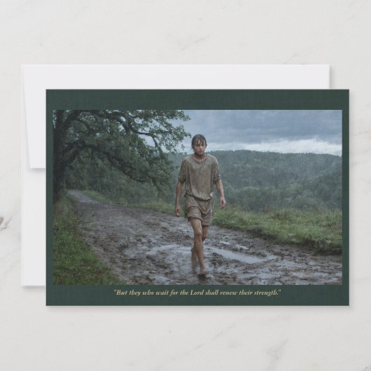 Holy Card | Saint Wenceslaus Walking in the Rain Kaart (Voorkant)