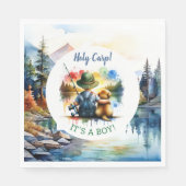 Holy Carp, het is een jongen! Baby Shower Servet (Voorkant)